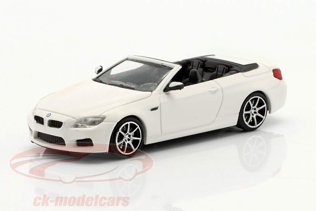 BMW M6 conversível (F12) Ano de construção 2015 Branco 1:87 Minichamps