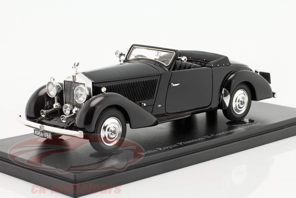 Rolls Royce Phantom II Continental Binder Byggeår 1930 sort 1:43 AutoCult
