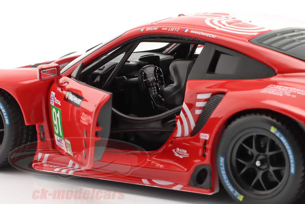 Porsche 911 RSR #91 24h LeMans 2020 Bruni, Lietz, Makowiecki 1:24 Bburago