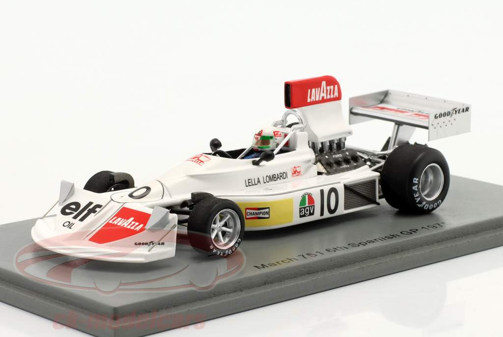 Lella Lombardi March 751 #10 6 Spanien GP formel 1 1975 1:43 Spark