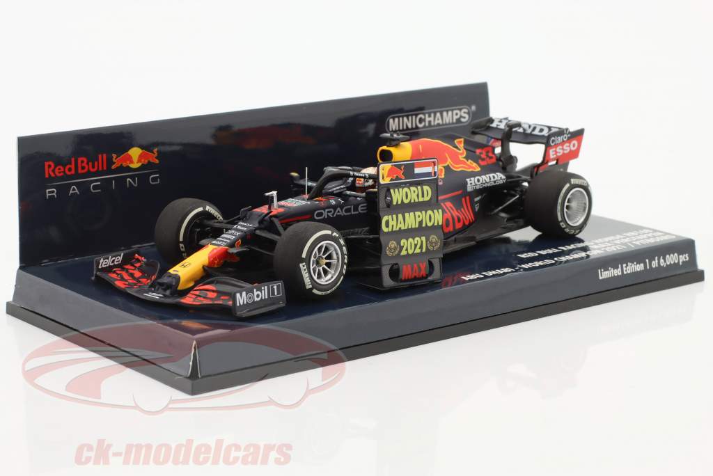 M. Verstappen Red Bull RB16B #33 Winner Abu Dhabi formula 1 World Champion 2021 1:43 Minichamps