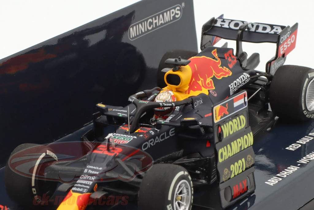 M. Verstappen Red Bull RB16B #33 vinder Abu Dhabi formel 1 Verdensmester 2021 1:43 Minichamps