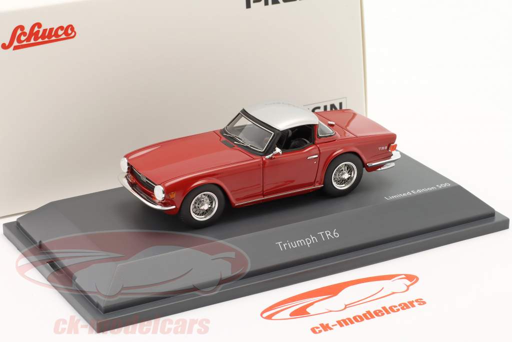 Triumph TR6 Roadster Année de construction 1968-1976 vin rouge 1:43 Schuco