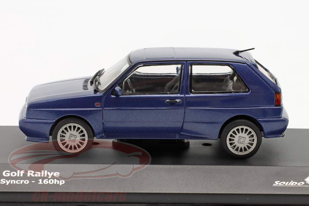 Volkswagen VW Golf samle G60 Syncro blå metallisk 1:43 Solido