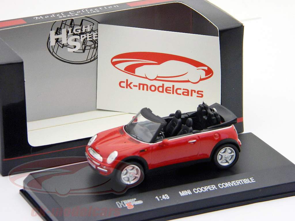 Mini Cooper Cabriolet rød / rød 1:43 High Speed