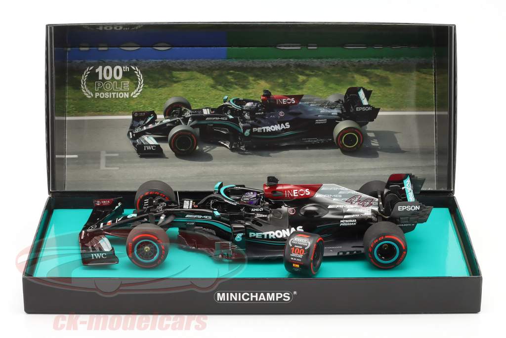 L. Hamilton Mercedes-AMG F1 W12 #44 100th Pole Position Spanish GP formula 1 2021 1:18 Minichamps