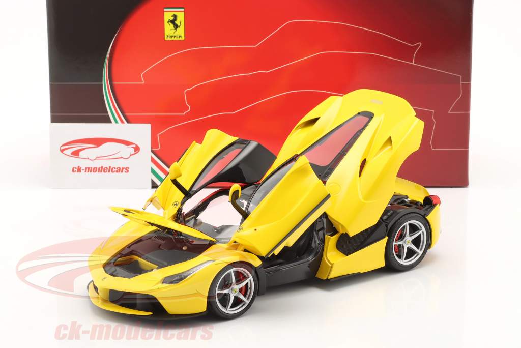 Ferrari LaFerrari Byggeår 2013-2018 gul 1:18 BBR
