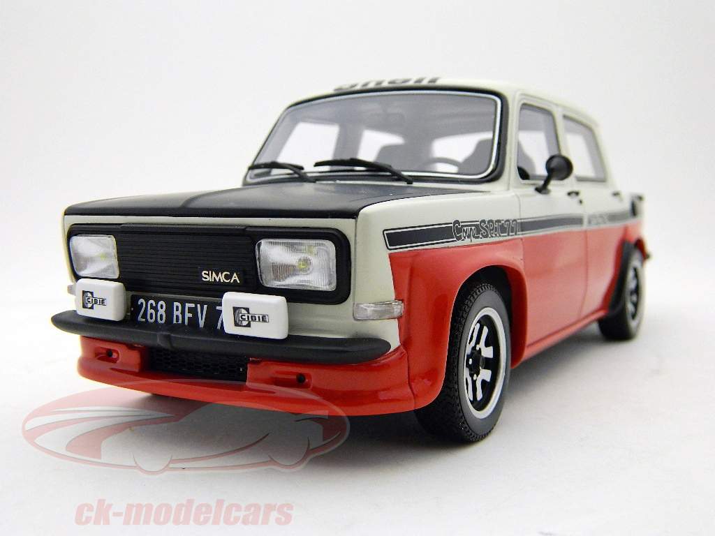Simca 1000 Rallye 2 SRT 77 bianco rosso 1:18 Otto mobile