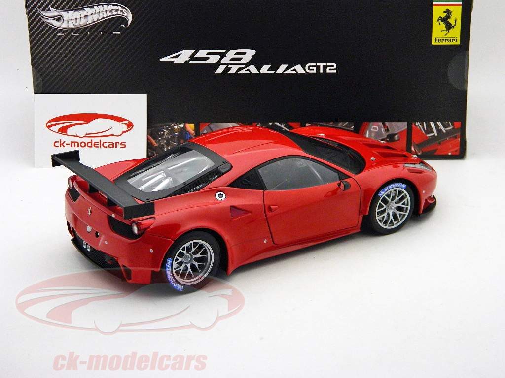 1/18 Mattel Elite フェラーリ 458イタリア GT2 2011 HotWheels Elite 1:18 フェラーリ458 GT2プレーンボディ の