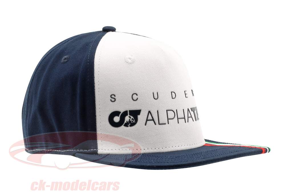Scuderia Alpha Tauri italiensk GP Flat Cap blå / hvid