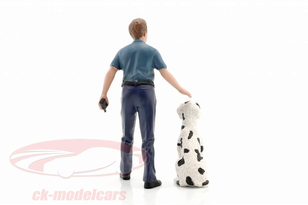Firefighters Fire Dog Training chiffre 1:18 American Diorama