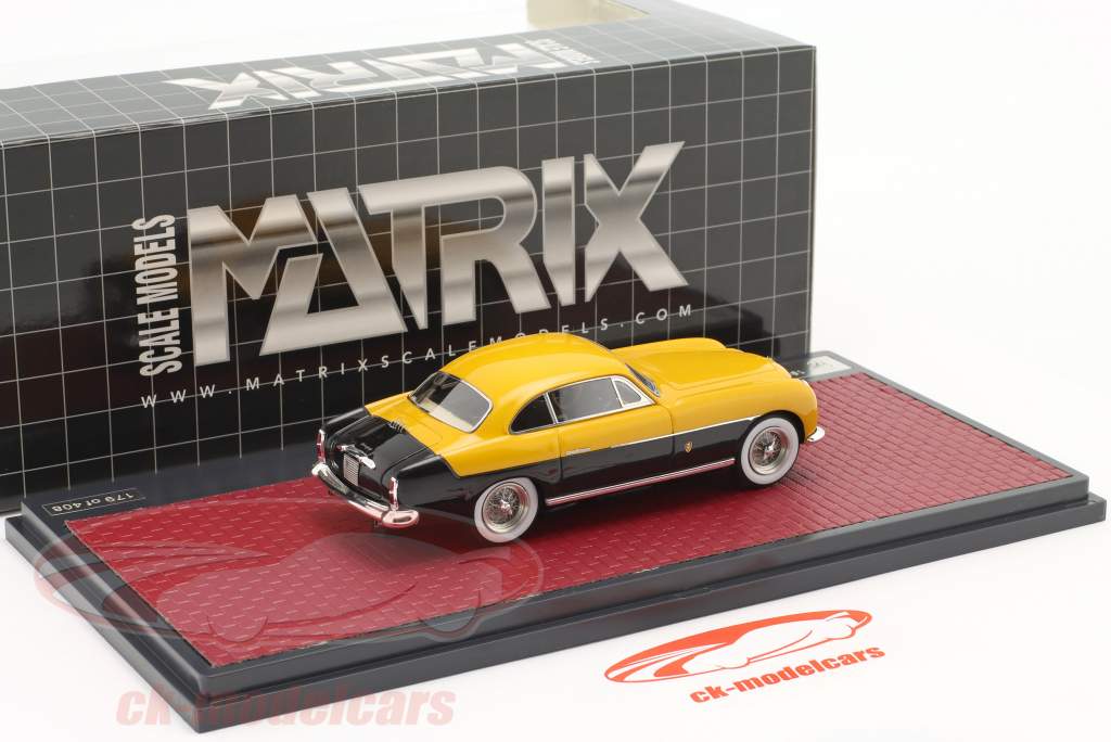 Ferrari 212 Inter Coupe Juan Peron 1952 gul / sort 1:43 Matrix