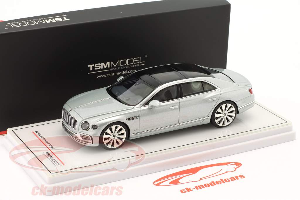 Bentley Flying Spur Byggeår 2021 sølv metallisk 1:43 TrueScale