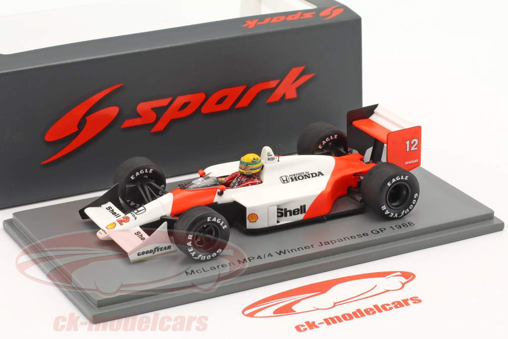 A. Senna McLaren MP4/4 #12 Winner Japan GP formula 1 World Champion 1988 1:43 Spark