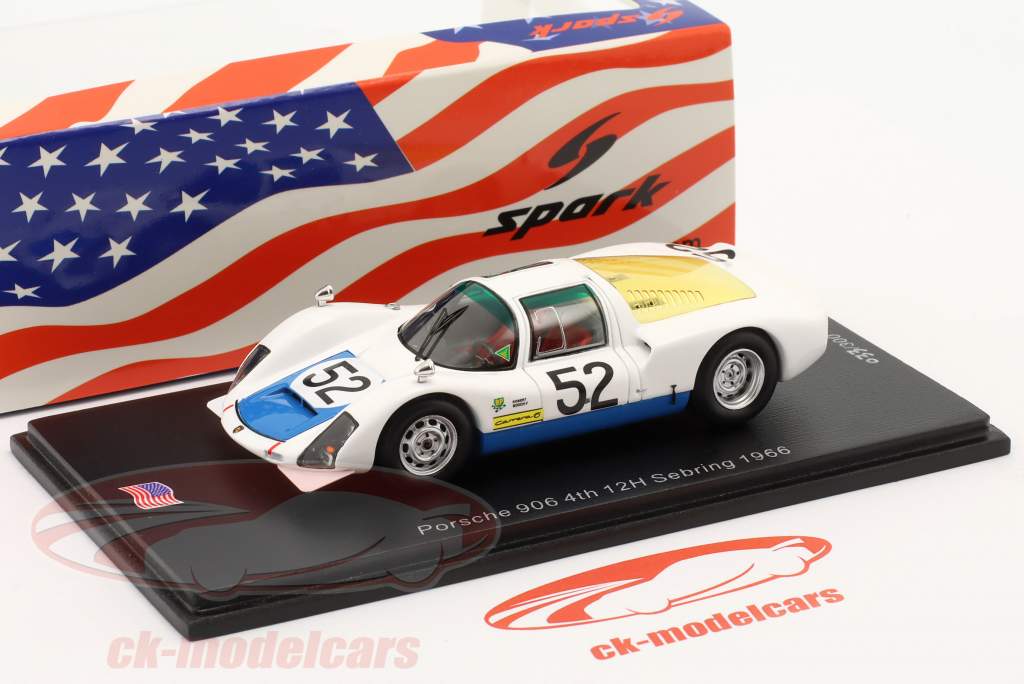 Porsche 906 #52 4 12h Sebring 1966 Herrmann, Buzzetta, Mitter 1:43 Spark