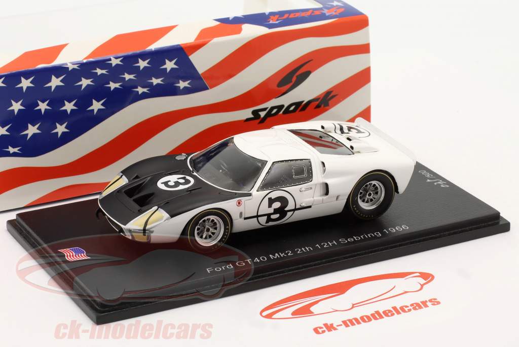 Ford GT40 Mk II #3 2 12h Sebring 1966 Hansgen, Donohue 1:43 Spark