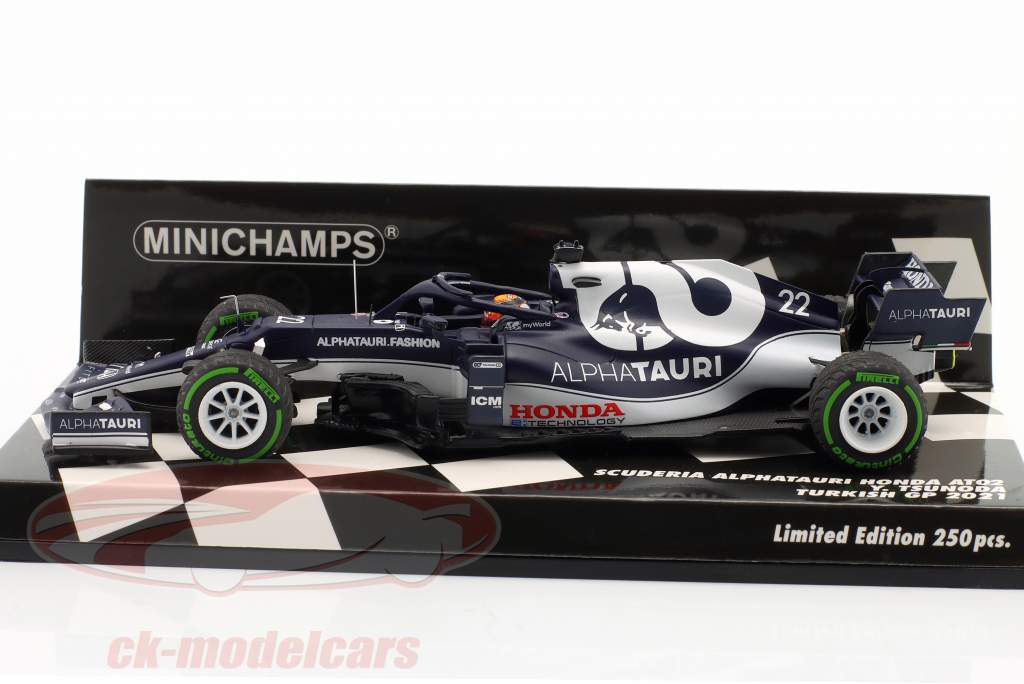 Yuki Tsunoda Alpha Tauri AT02 #22 Turkey GP formula 1 2021 1:43 Minichamps