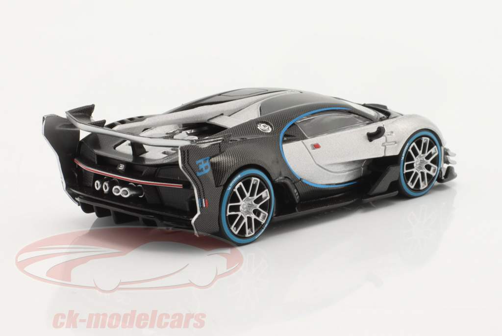 Bugatti Vision Gran Turismo argent / noir 1:64 TrueScale