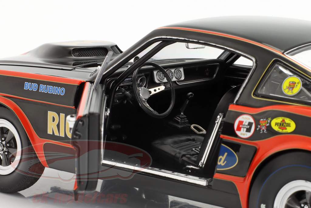 Ford Mustang A/FX Batcar Rice & Holman 1965 sort / rød 1:18 GMP