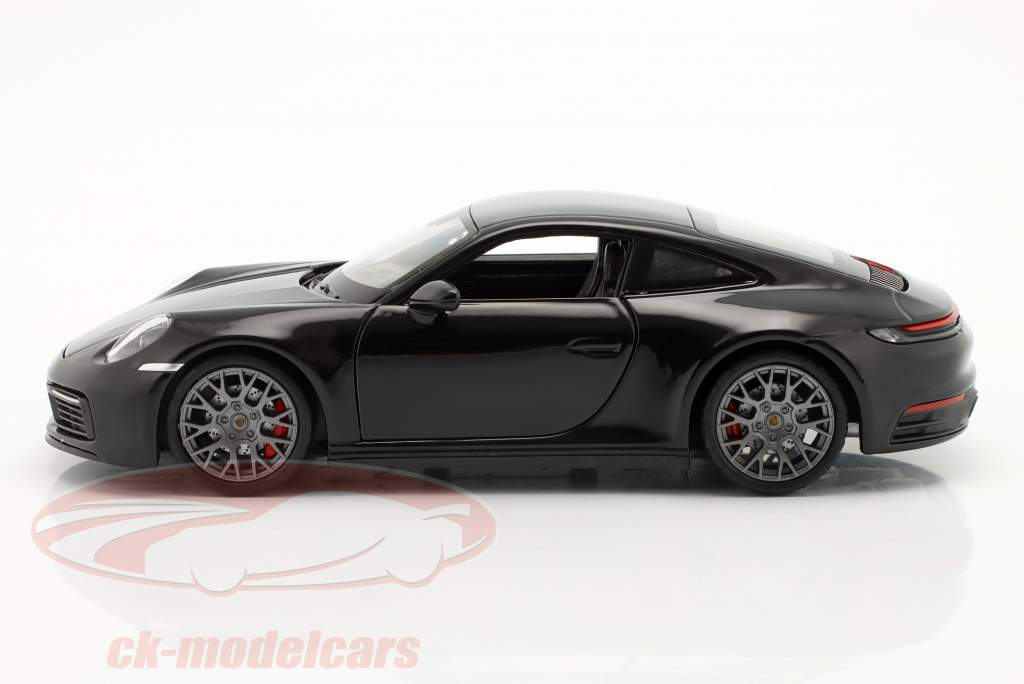 Porsche 911 (992) Carrera 4S Byggeår 2019 sort 1:24 Welly