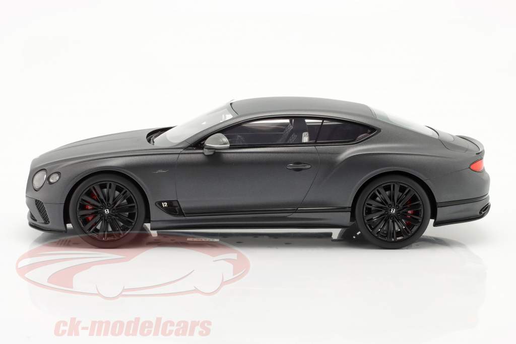 Bentley Continental GT Speed Byggeår 2022 satin Grå 1:18 TrueScale