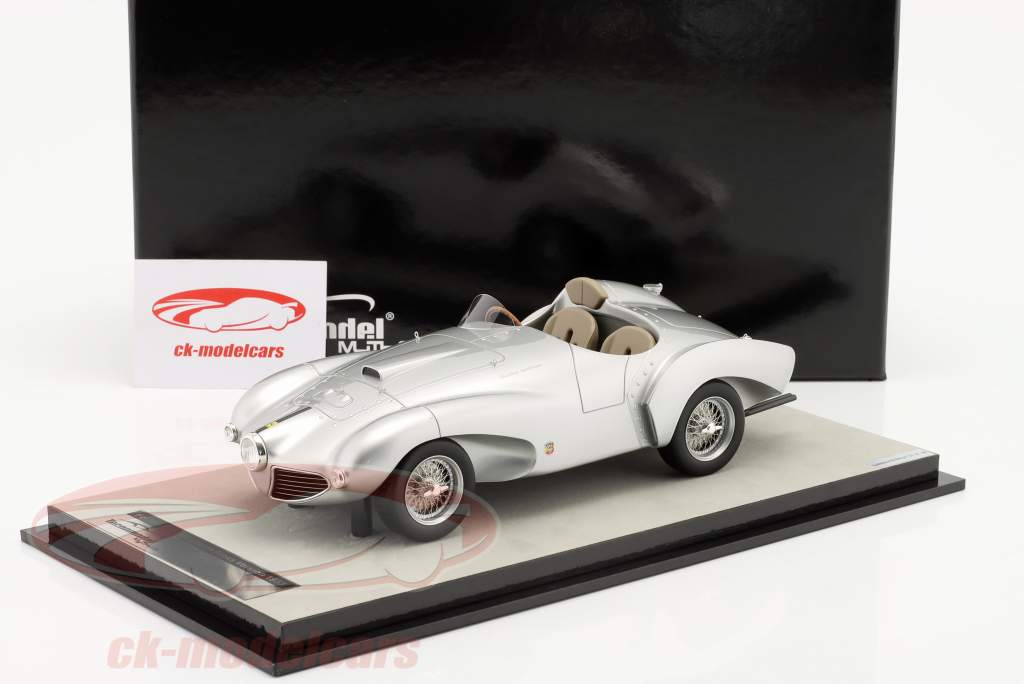 Ferrari 166MM Abarth Нажимать версия 1953 Серебряный металлический 1:18 Tecnomodel