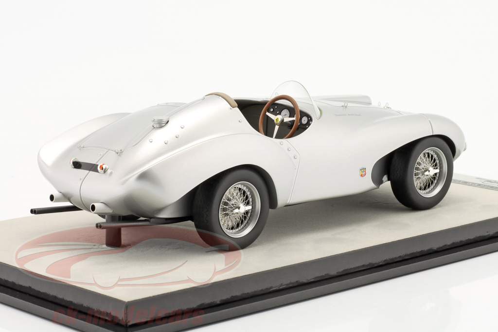Ferrari 166MM Abarth Press version 1953 silver metallic 1:18 Tecnomodel