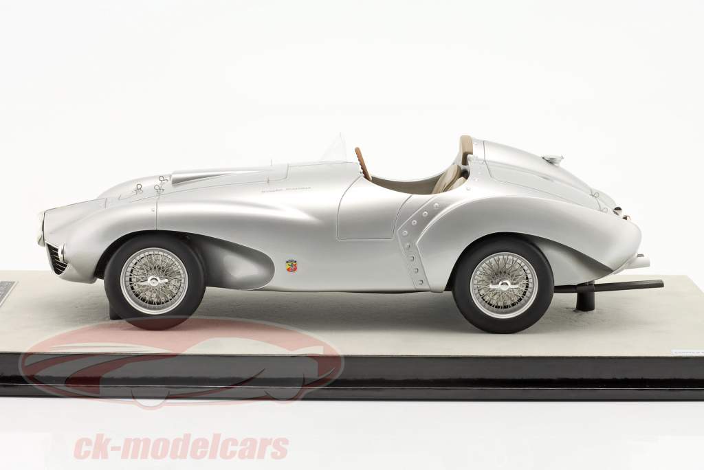 Ferrari 166MM Abarth Press version 1953 silver metallic 1:18 Tecnomodel