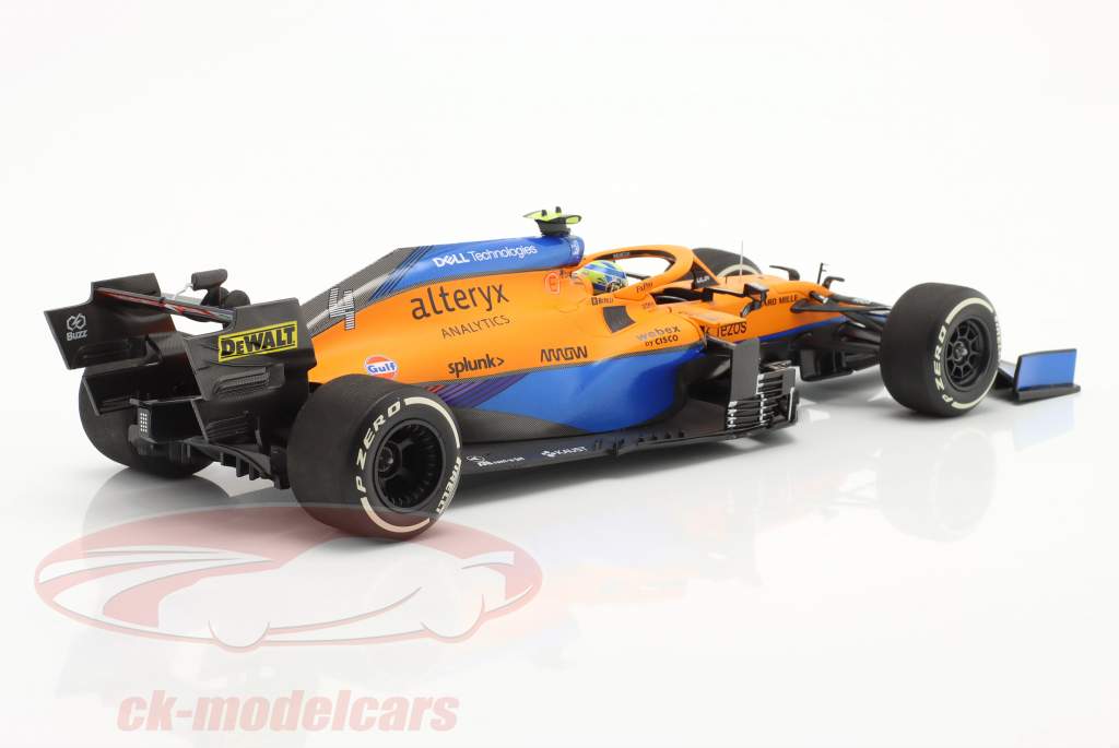Lando Norris McLaren MCL35M #4 第二名 意大利语 GP 公式 1 2021 1:18 Minichamps