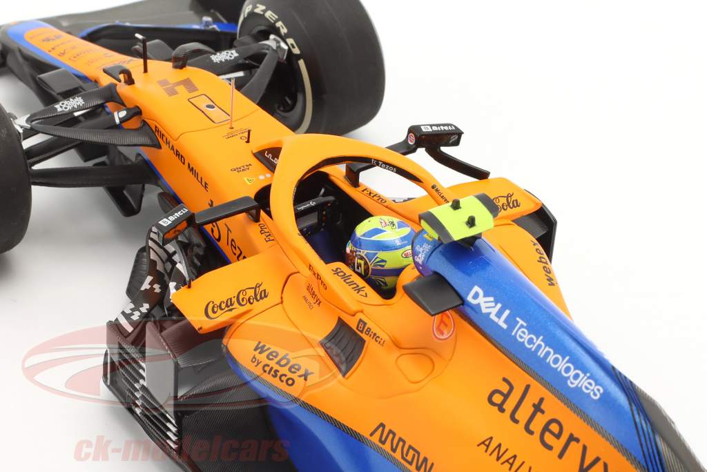 Lando Norris McLaren MCL35M #4 第二名 意大利语 GP 公式 1 2021 1:18 Minichamps