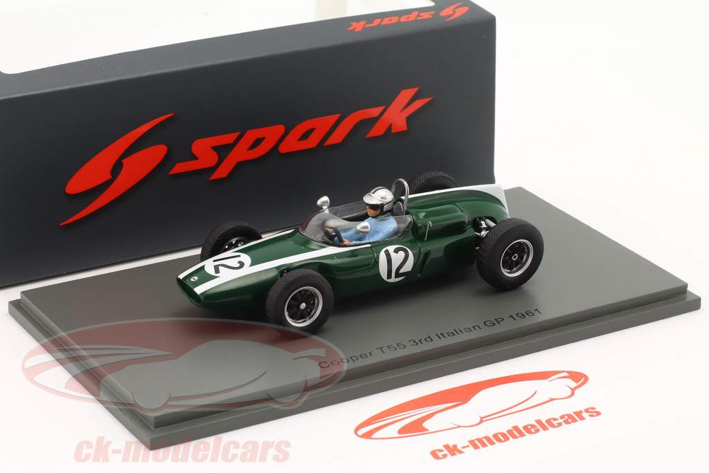 Bruce McLaren Cooper T55 #12 3rd Italy GP formula 1 1961 1:43 Spark