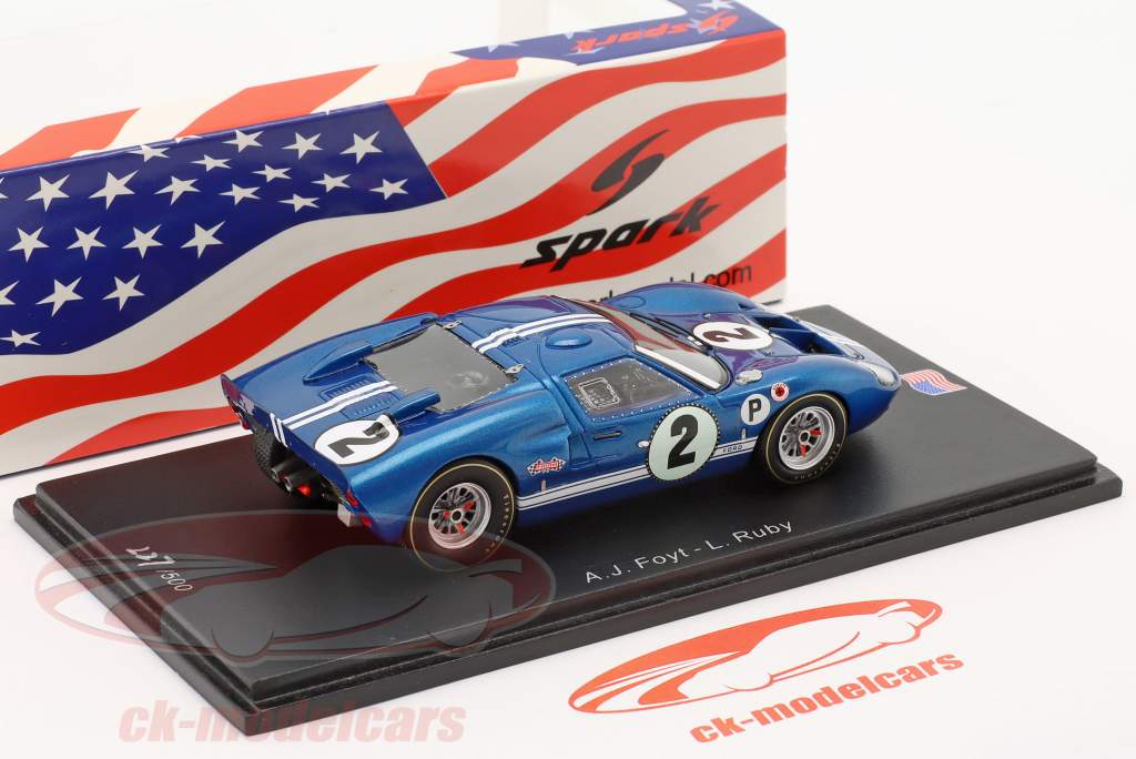 Ford GT40 Mk2 #2 2nd 12h Sebring 1967 Foyt, Ruby 1:43 Spark