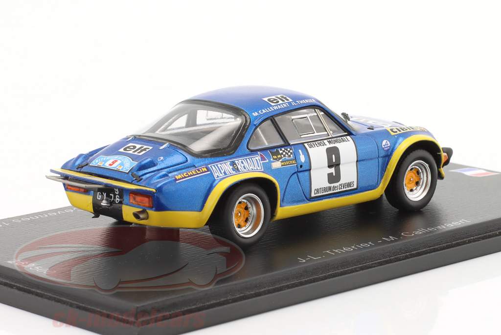 Alpine A110 Turbo #9 vinder Rallye Critérium des Cévennes 1972 1:43 Spark