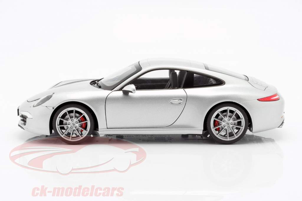 WELLY 1/18 ポルシェ 911 991 カレラ S シルバー 開閉 Porsche