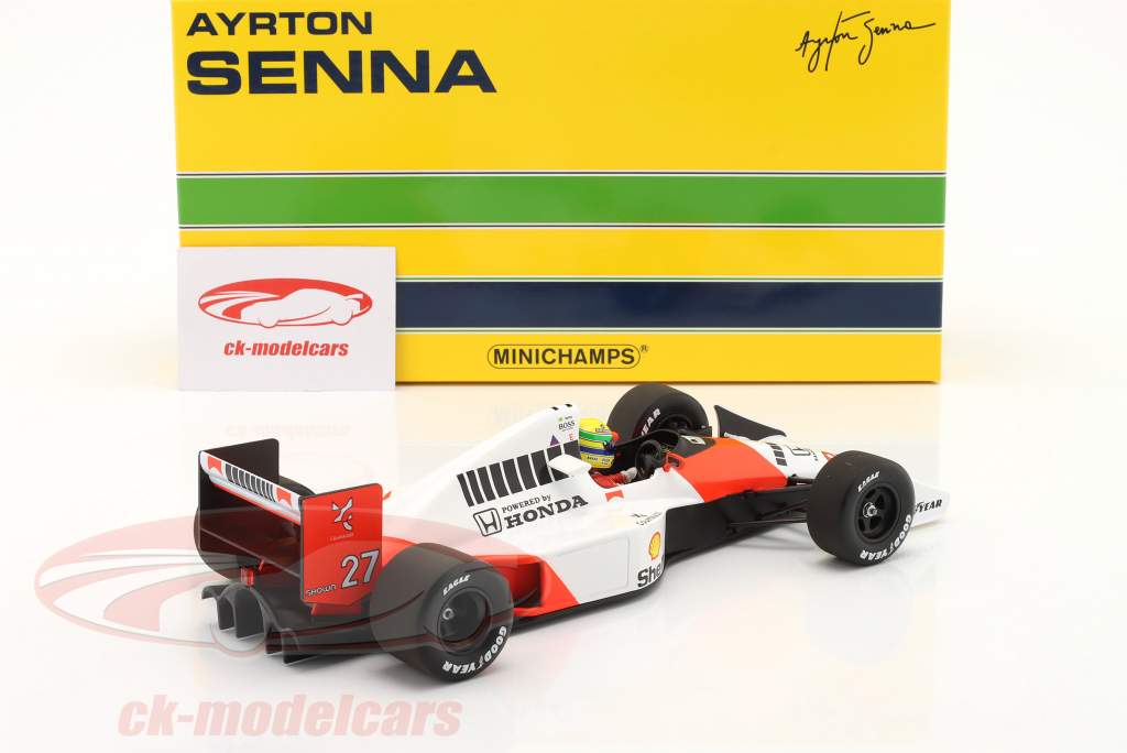 Ayrton Senna McLaren MP4/5B #27 formel 1 Verdensmester 1990 1:18 Minichamps