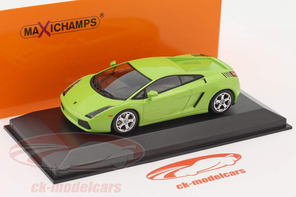 Lamborghini Gallardo Año de construcción 2003 verde metálico 1:43 Minichamps