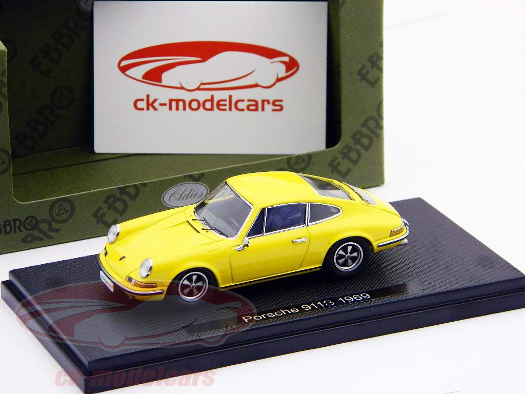 Ebbro 1:43 Porsche 911S 1969 yellow 44793 model car 44793
