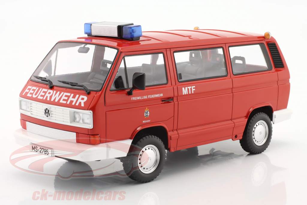 Volkswagen VW T3 Syncro fire department Muenster year 1987 1:18 KK-Scale
