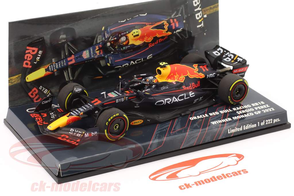 S. Perez Red Bull Racing RB18 #11 Winner Monaco GP formula 1 2022 1:43 Minichamps