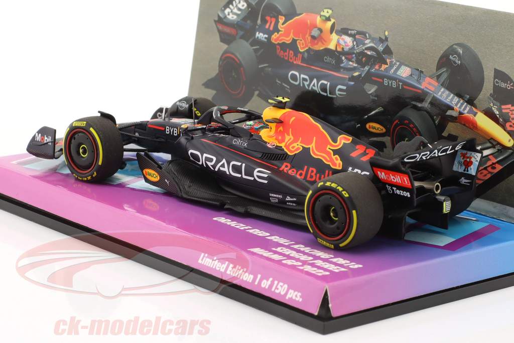 S. Perez Red Bull Racing RB18 #11 4 Miami GP formel 1 2022 1:43 Minichamps