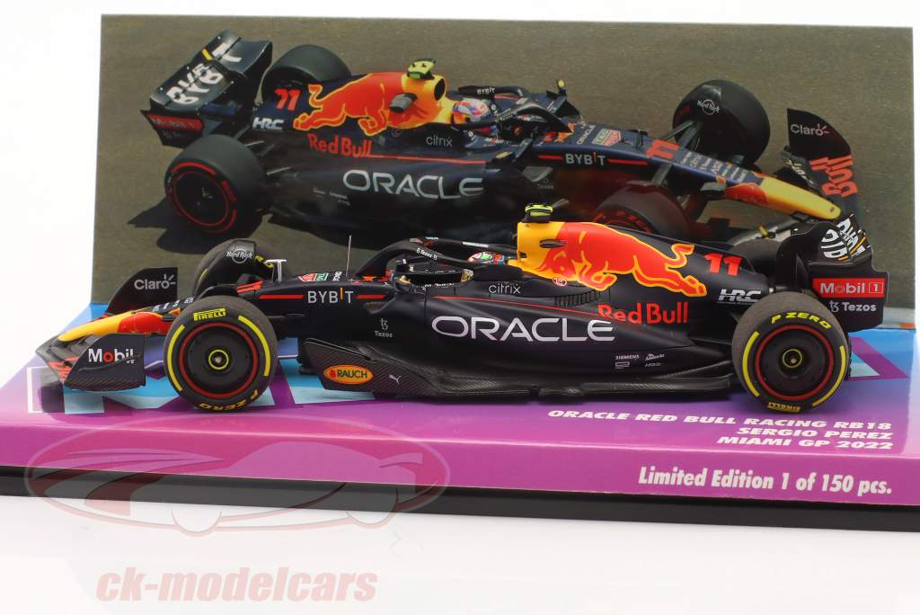 S. Perez Red Bull Racing RB18 #11 4 Miami GP formel 1 2022 1:43 Minichamps