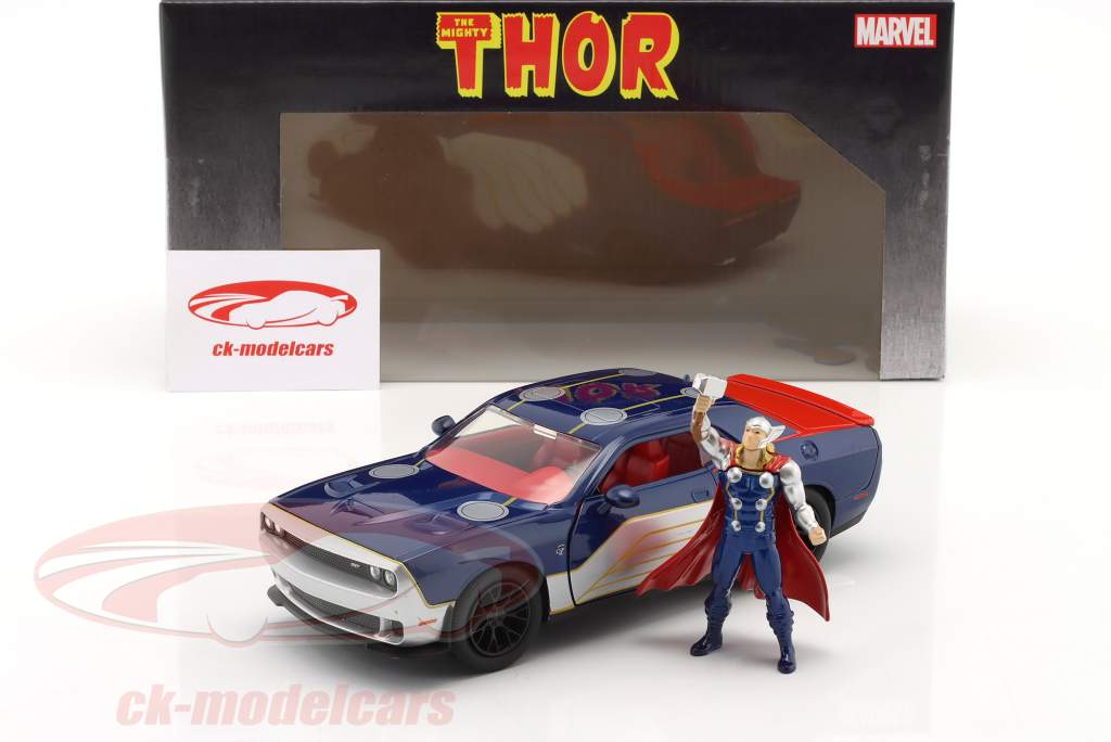 Dodge Challenger SRT Hellcat Filme: Thor com figura Thor 1:24 Jada Toys