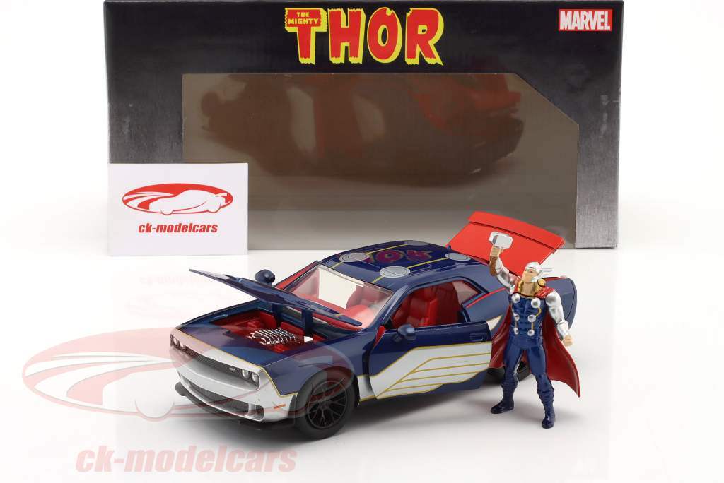 Dodge Challenger SRT Hellcat Filme: Thor com figura Thor 1:24 Jada Toys