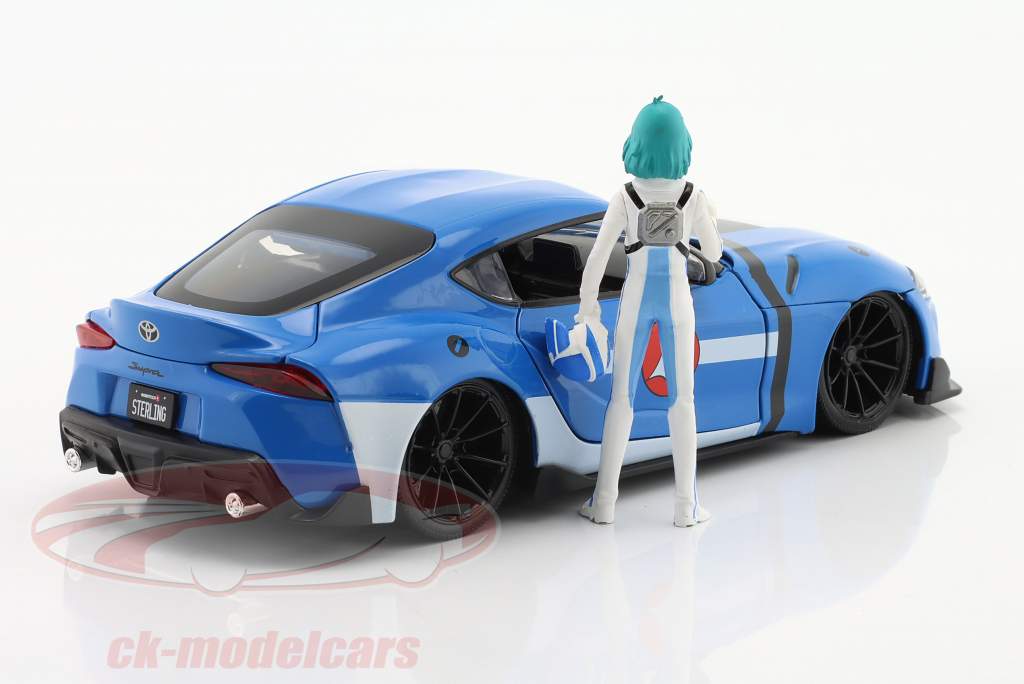 Toyota Supra MK5 Séries TV robotique avec chiffre Max Sterling bleu 1:24 Jada Toys