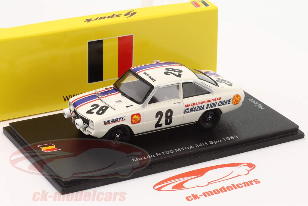 Mazda R100 M10A #28 6to 24h Spa 1969 Katakura, Takechi 1:43 Spark
