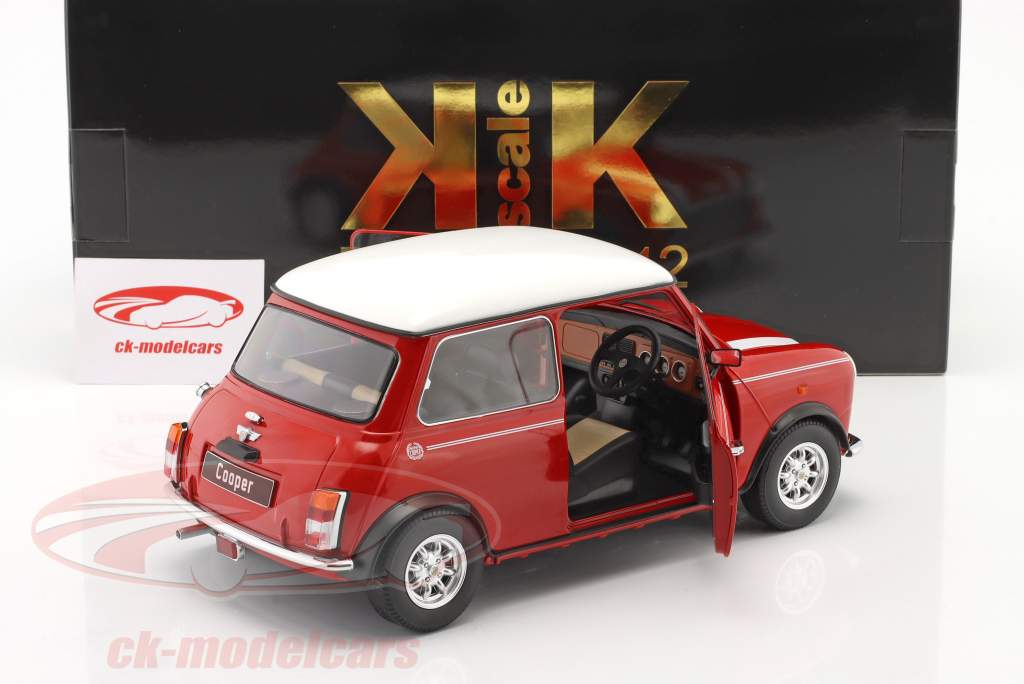 Mini Cooper vermelho / Branco RHD 1:12 KK-Scale
