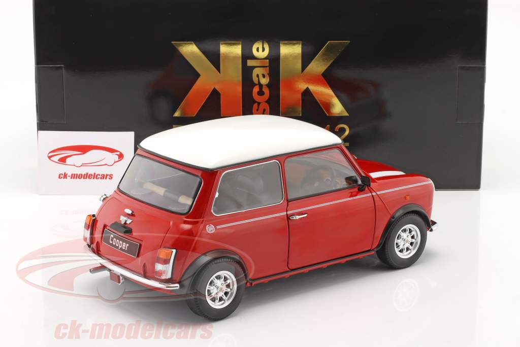 Mini Cooper rød / hvid RHD 1:12 KK-Scale