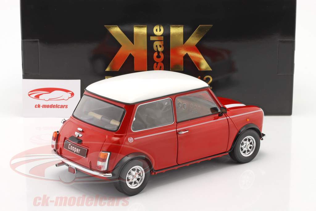 Mini Cooper rosso / Bianco LHD 1:12 KK-Scale