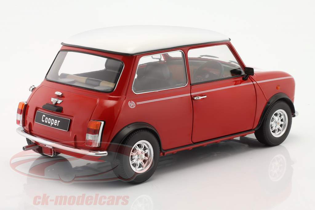Mini Cooper rosso / Bianco RHD 1:12 KK-Scale