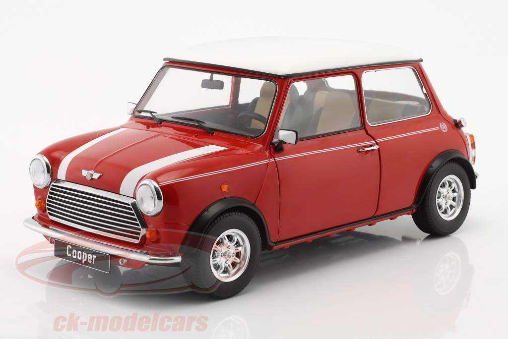 Mini Cooper rosso / Bianco LHD 1:12 KK-Scale